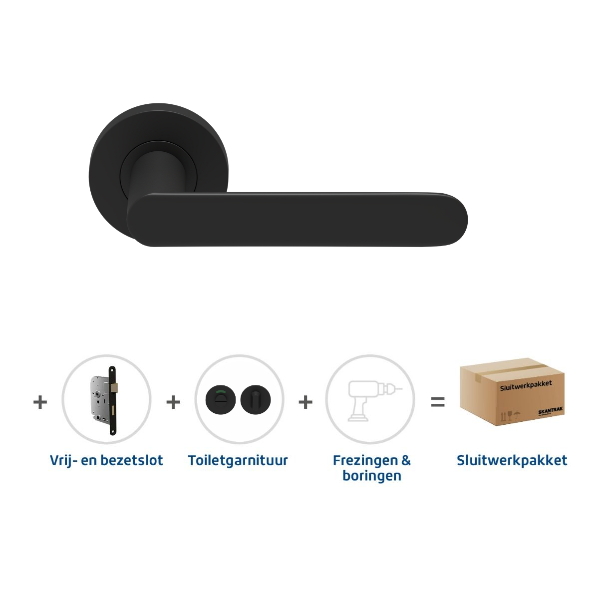 Sluitwerkpakketten met Deurkruk Arc 20 Regular Zwart